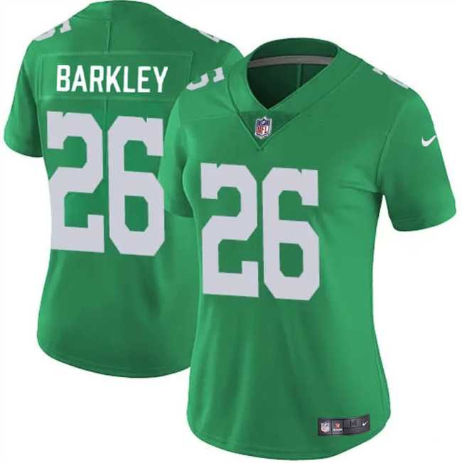 Women%27s Philadelphia Eagles #26 Saquon Barkley Kelly Green Vapor Untouchable Limited Football Stitched Jersey Dzhi